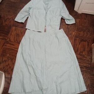 Talbots Soft Blue Women's Skirt Set